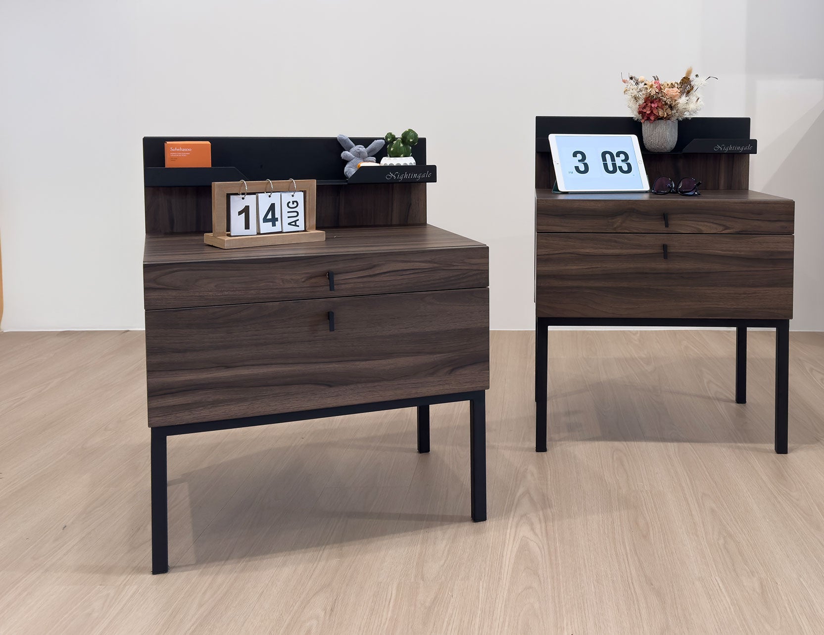 Nero bedroom furniture styled in a modern space