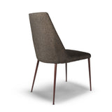 HENRY Dining Chair with Brown Tapered Steel Legs