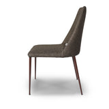 HENRY Dining Chair with Brown Tapered Steel Legs