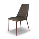 HENRY Dining Chair with Brown Tapered Steel Legs