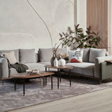 Celadon Modular Fabric Sofa With Movable Side Table