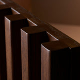 Storage furniture close up highlighting material finish
