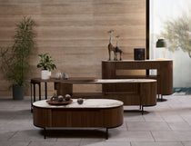 Modern TV console with a clean linear design