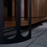 Fluto TV console close up showing sintered stone top