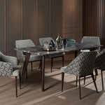 Black Beauty dining set styled in an elegant dining space