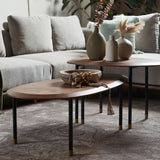 Celadon coffee table featuring a soft rounded form