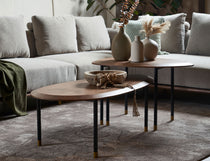 Celadon coffee table featuring a soft rounded form