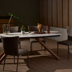 Branca foil dining set with extendable table