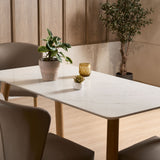 BELA Quartz with Marble Accents and ANNE Dining Chairs