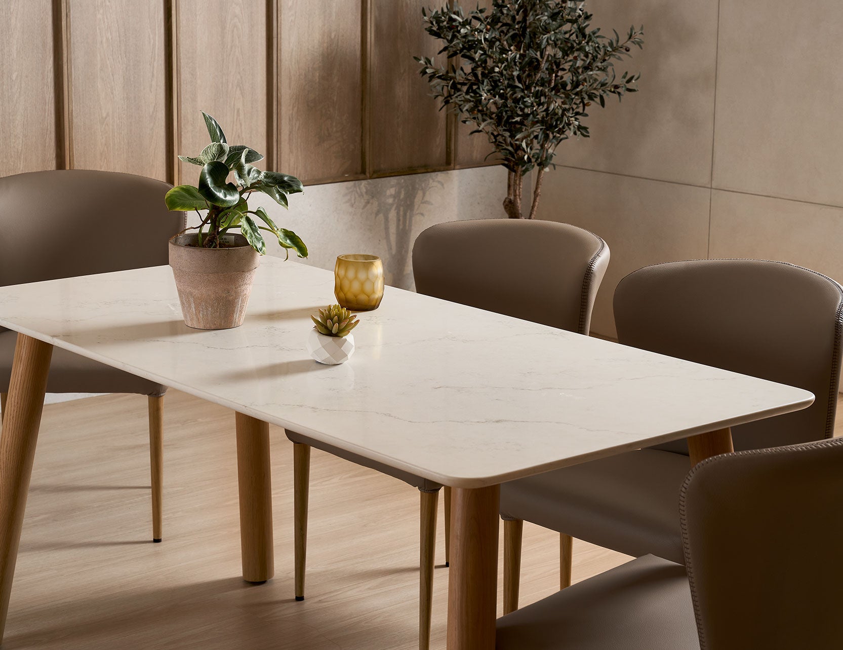 Bela dining table with a refined contemporary finish