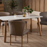 BELA Quartz with Marble Accents and ANNE Dining Chairs