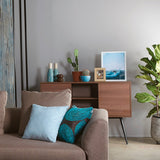 Dansk storage furniture styled in a modern home