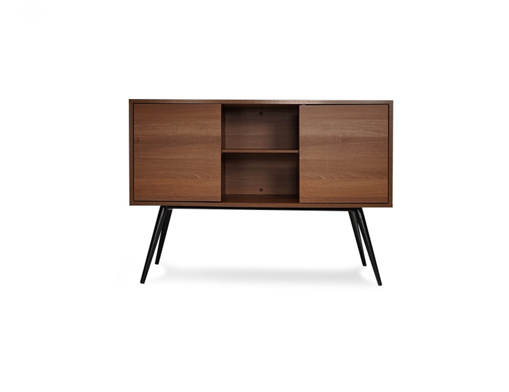 Layered storage cabinet with a sleek modern profile