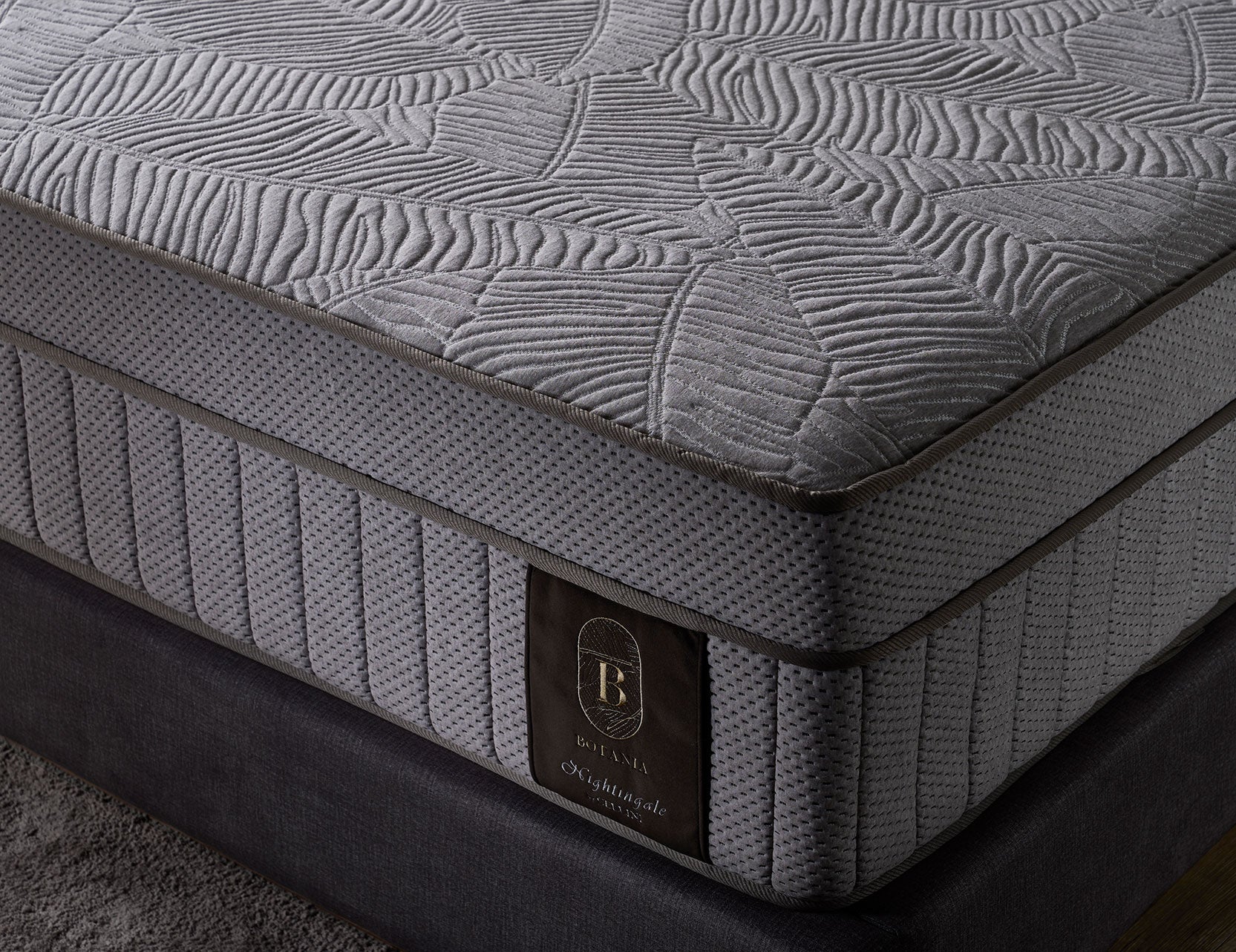 Botania mattress shown from a side angle