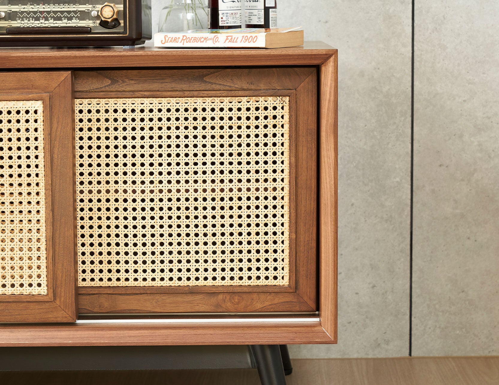 Nash storage cabinet styled in a modern interior