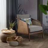 Nash rattan armchair with a natural textured finish