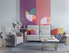 Homer fabric sofa shown from a different angle