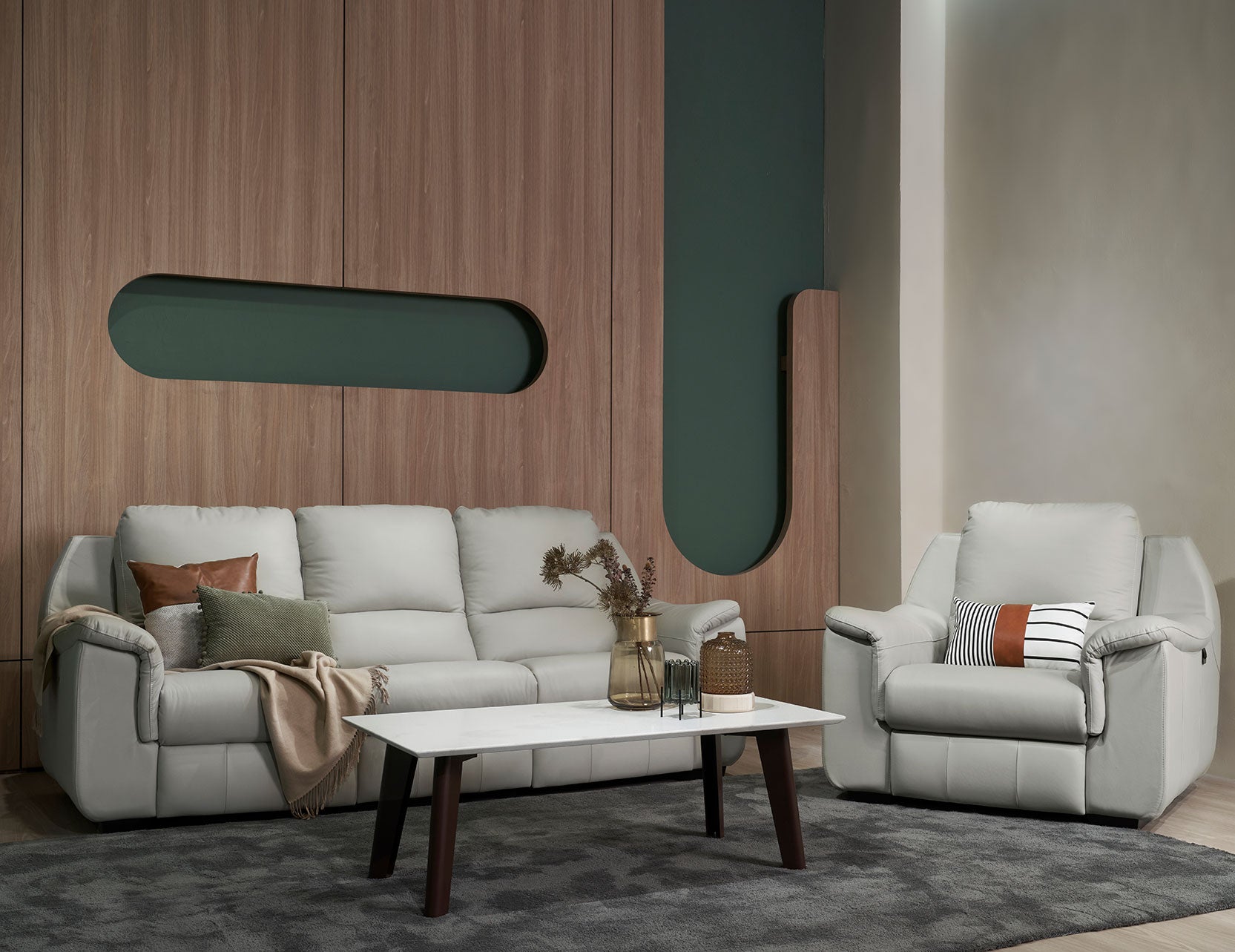 Concerto sofa set with three seater and armchair combination