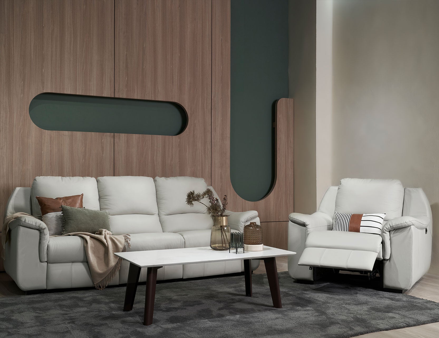 Concerto sofa arrangement styled for spacious living areas