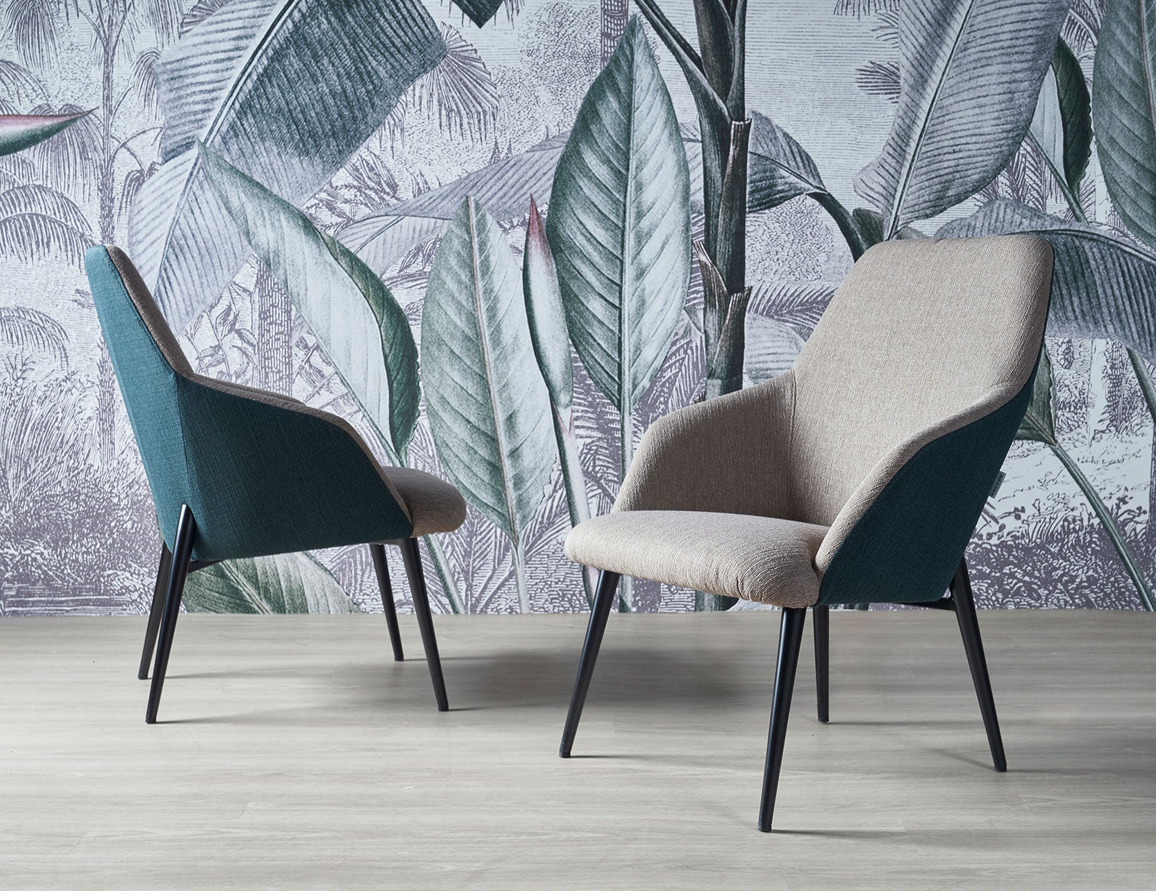 Dina lounge chair styled in a modern home office