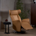 Wingback chair styled with matching furniture pieces