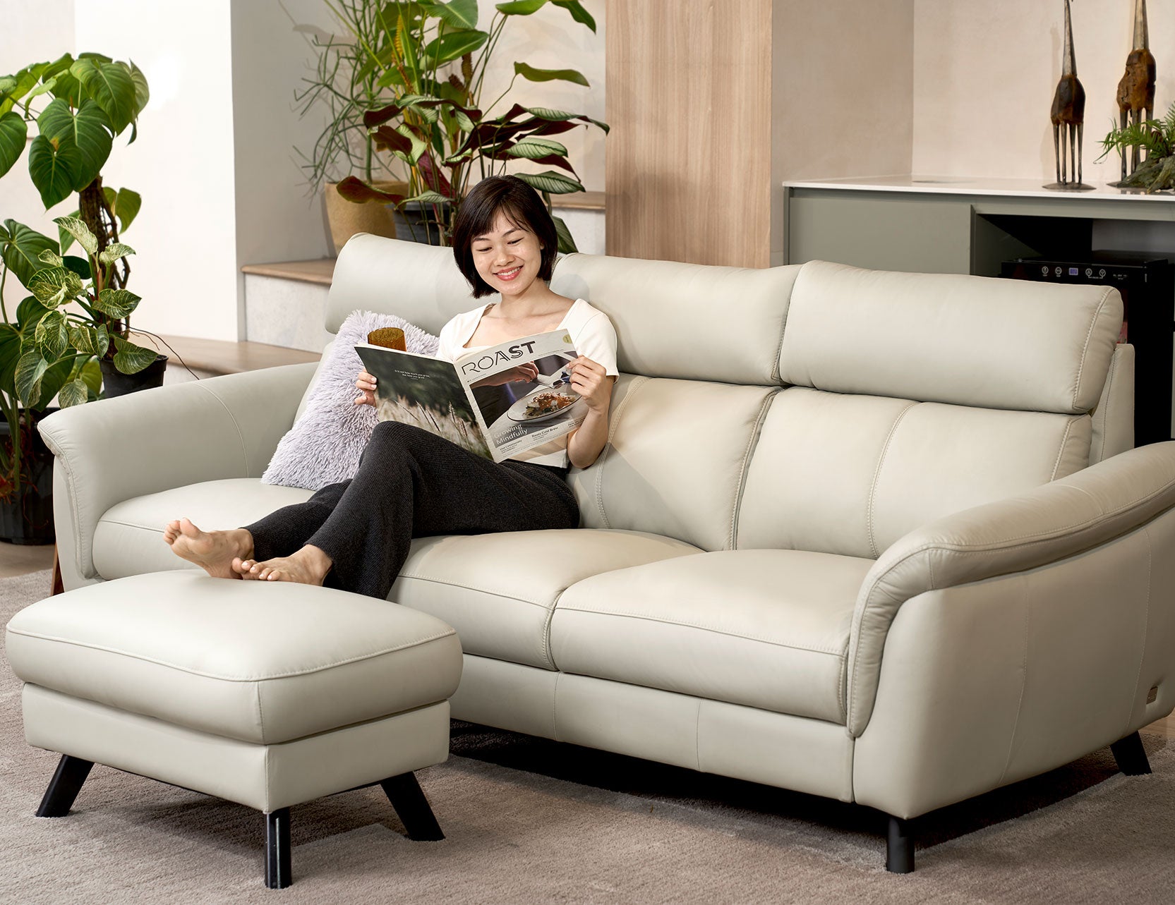 Borges sofa shown in an extended seating configuration