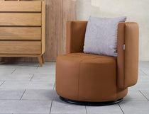 Club lounge chair with a soft contemporary silhouette
