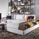 Elda fabric sofa with a refined contemporary form