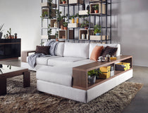 Elda fabric sofa with a refined contemporary form
