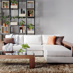 Elda fabric sofa shown from an alternate angle