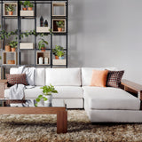 Elda fabric sofa shown from an alternate angle