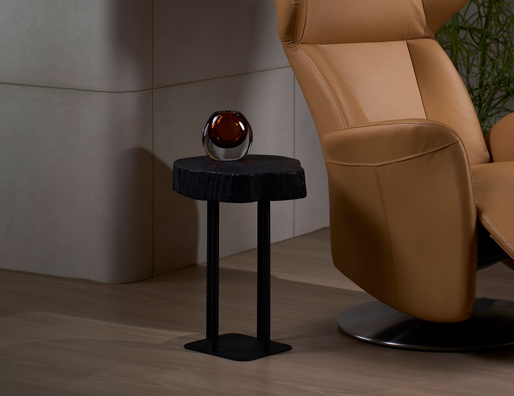 Ignis bedside table styled beside bed