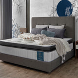Altum bed frame with a clean upholstered headboard design