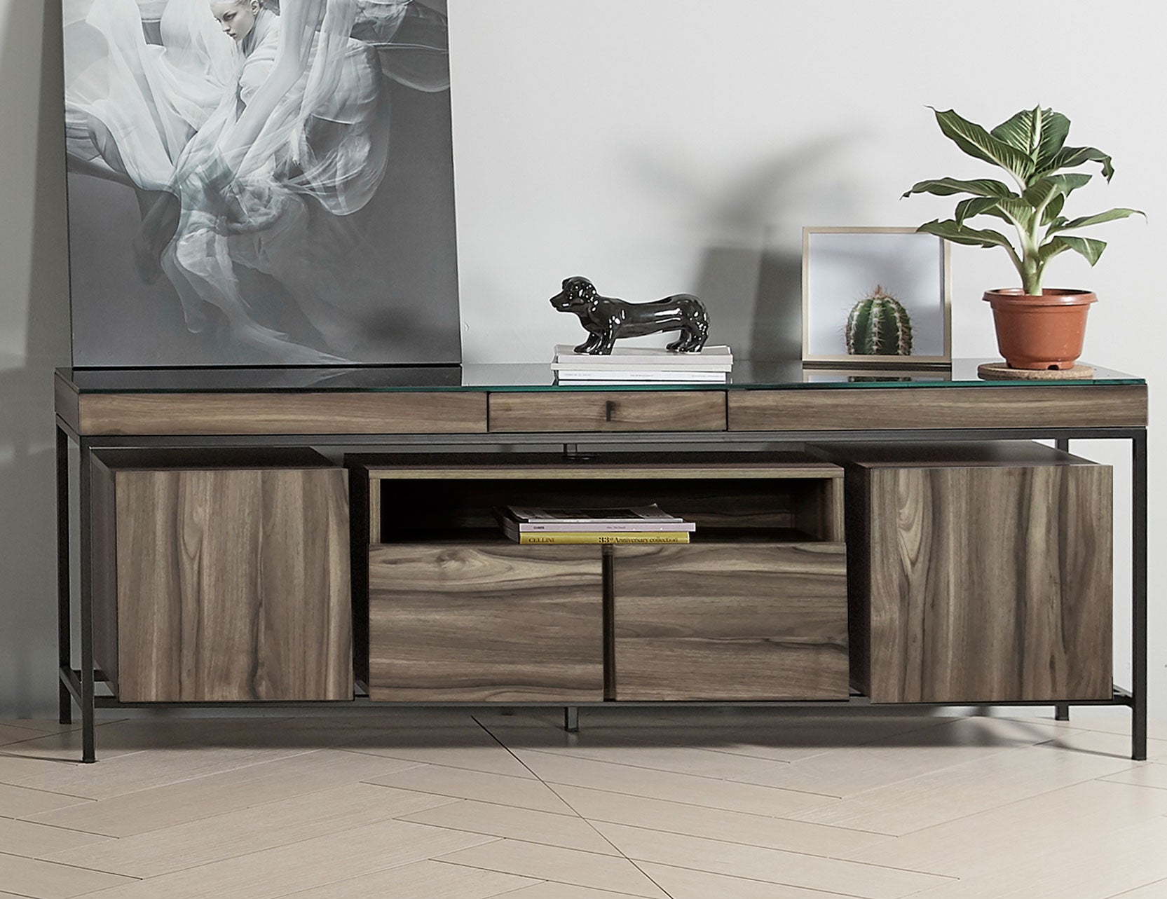 Tetra TV console with a bold modern profile