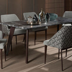 Black Beauty dining table set shown from a different angle