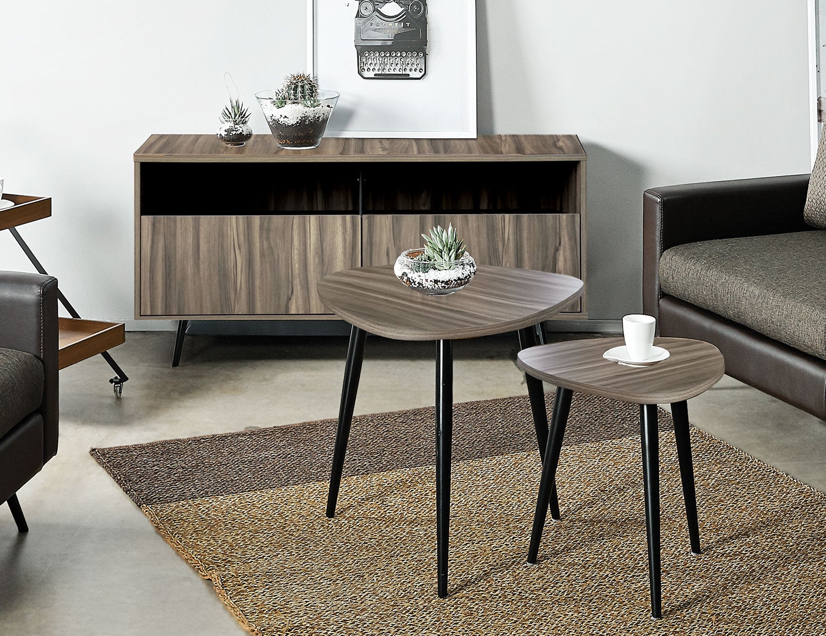 Amp desk paired with Dansk chair in a home office setting