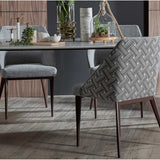 Hatch dining chair styled in a minimalist dining space