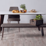 Henry dining bench featuring a refined contemporary profile