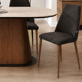HENRY Dining Chair with Metal Woodgrain