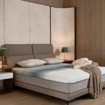 Cruise bed frame overview in a modern bedroom layout
