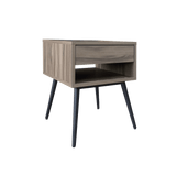 Dansk coffee table styled as part of a storage setup