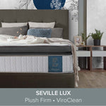 Mattress displayed on a minimalist bed base