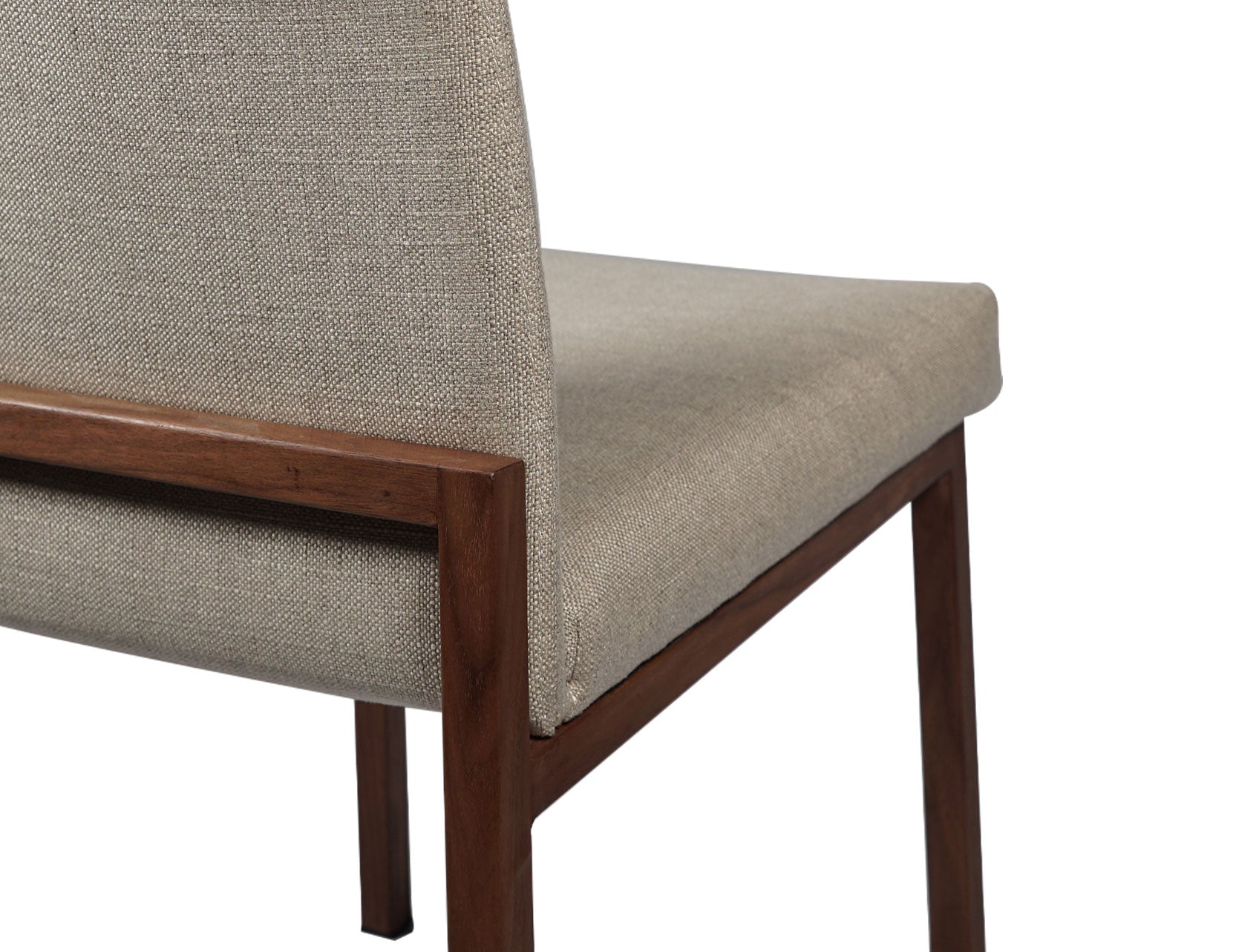 Flex dining chair close up highlighting upholstery details