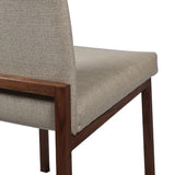 Flex dining chair close up highlighting upholstery details