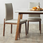 Flex dining chair styled in a modern dining setting