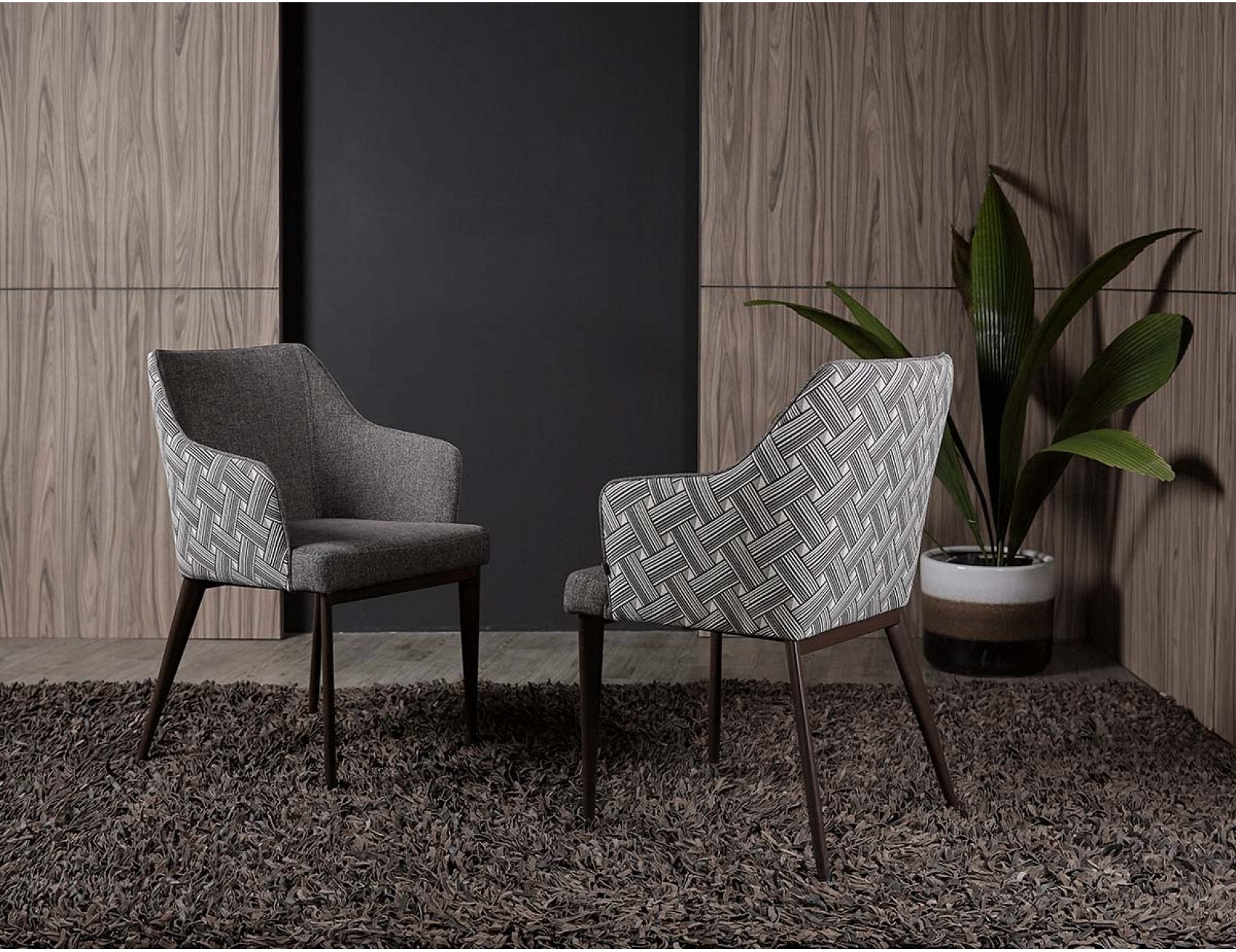 Hatch dining chair shown in a contemporary interior