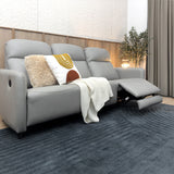 Homer leather sofa with clean lines and structured silhouette