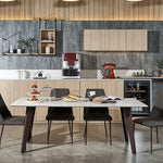 Kay quartz dining table bundle with six seater setup
