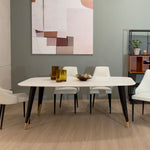Nero dining set styled in a contemporary dining space