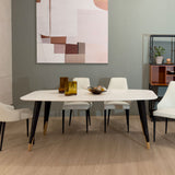 Nero dining set styled in a contemporary dining space